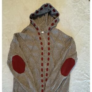 Stitch Fix Womens Small Brown Cardigan Hooded Sweater